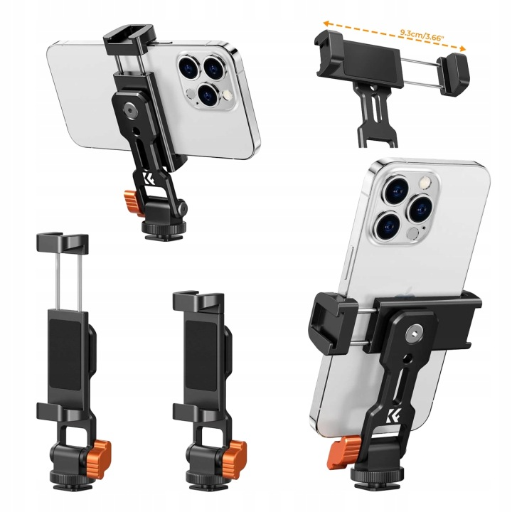 Aluminiowy uchwyt na telefon K&F Concept KF31.094 do statywu 1/4 cala