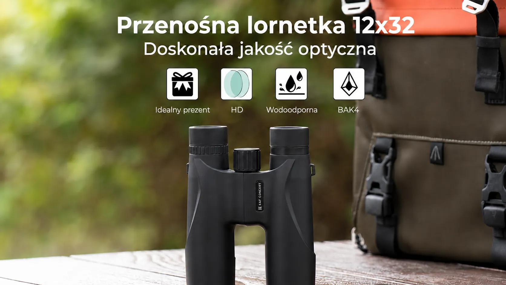 K&F Concept KF33.071 z polem widzenia 90 m na 1000 m do obserwacji przyrody
