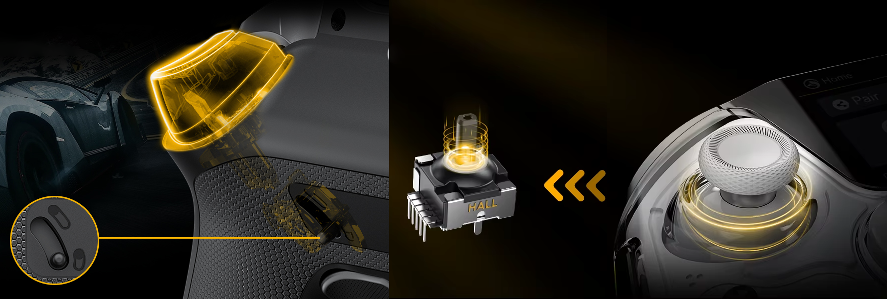 Hall Effect: joysticki Anti-Drift i liniowe triggery