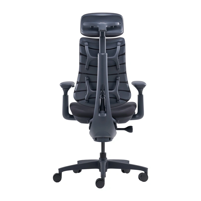 Czarne krzesło ergonomiczne LiberNovo Omni Dynamic 48 cm do wielogodzinnej pracy przy komputerze