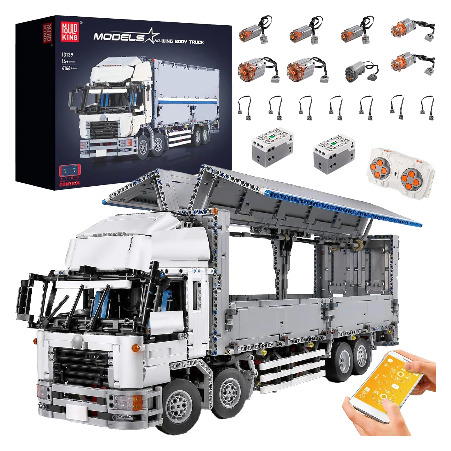 Klocki Mould King 13139 - zdalnie sterowana ciężarówka + pilot RC - najważniejsze cechy