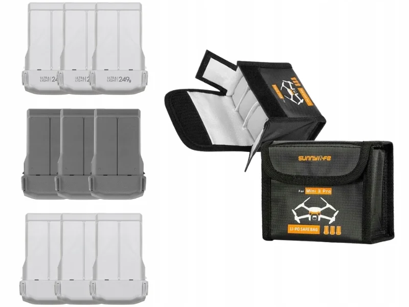 Etui Sunnylife kompatybilne z akumulatorami DJI Mini 3 Mini 4 Pro Mini 5 Pro