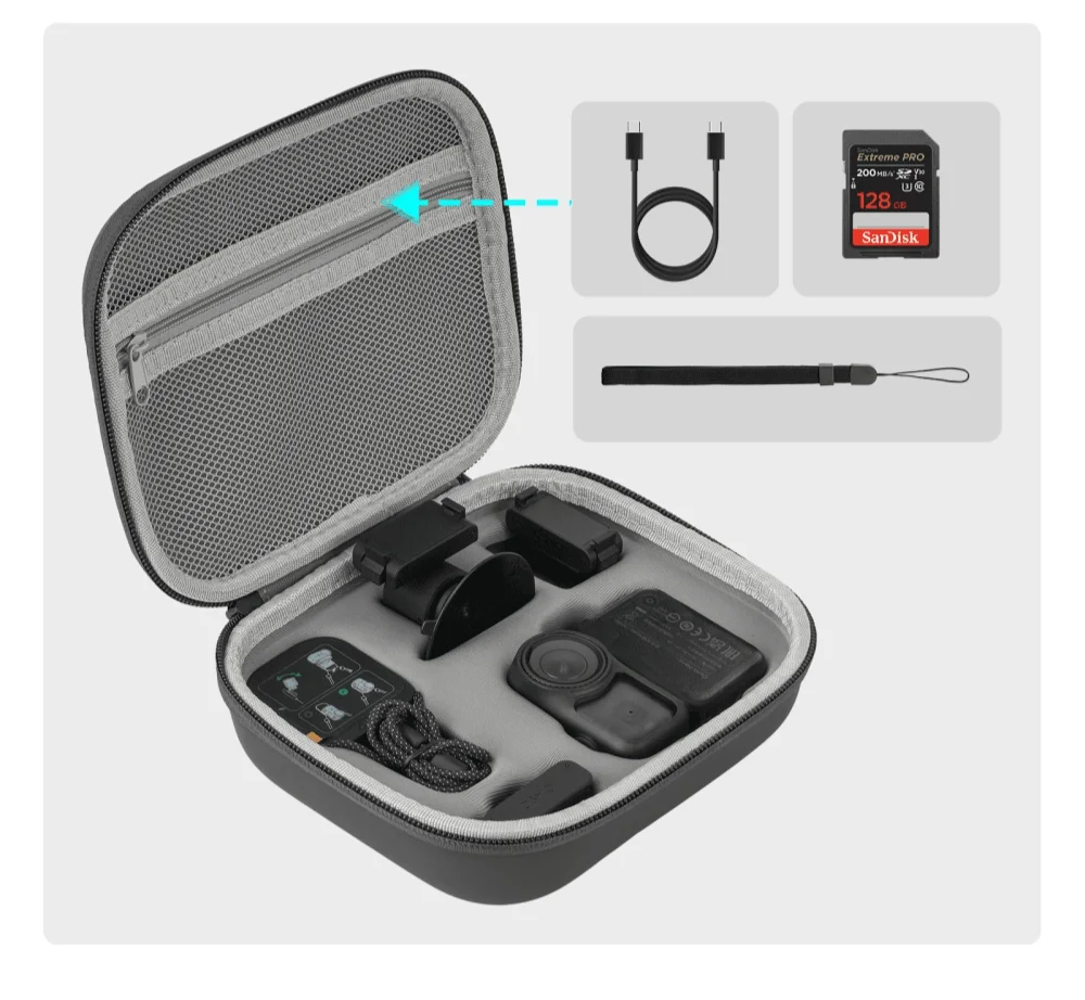 Siatkowa kieszeń w futerale Sunnylife do DJI Osmo Nano na przewody i drobne dodatki