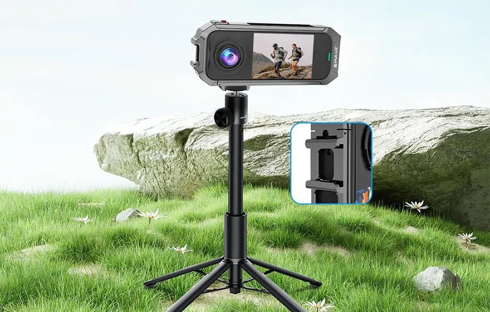 Metalowa obudowa Puluz PU1063H do nagrywania kamerą Insta360 X4 Air w pionie i poziomie