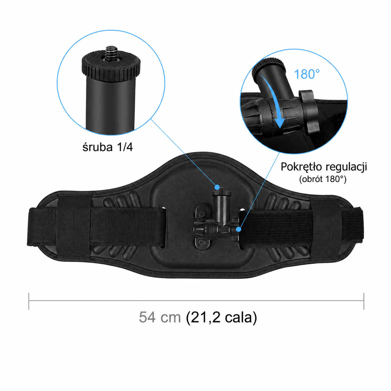 Pas PULUZ PU907 kompatybilny z kamerami DJI GoPro i Insta360