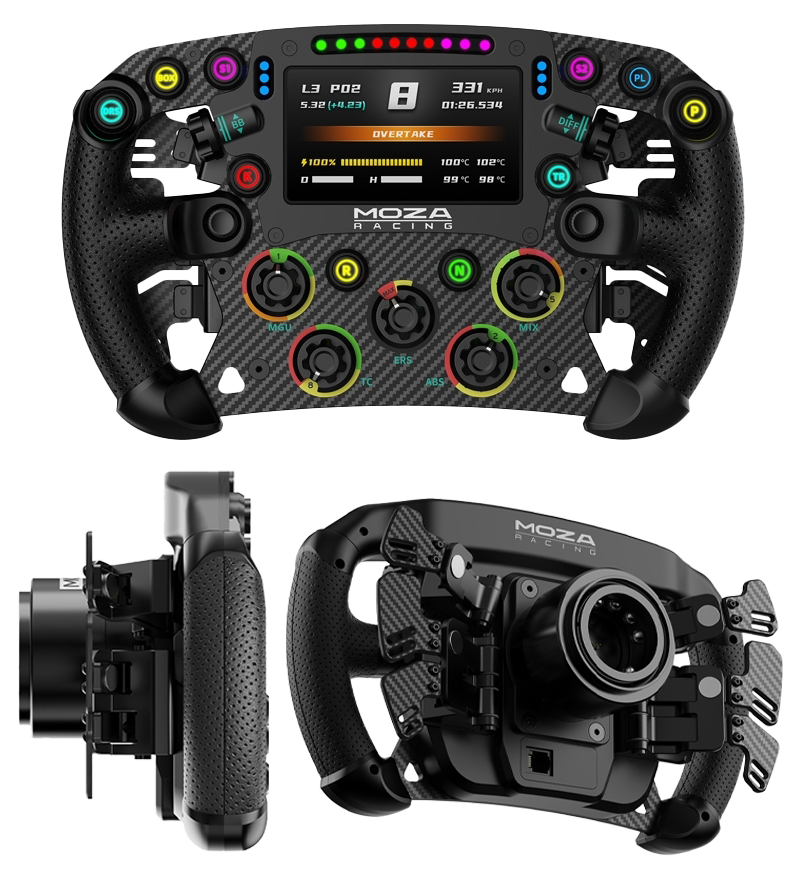 Moza Racing FSR V2 RS068 kierownica 280 mm z ekranem dotykowym 4,3 cala