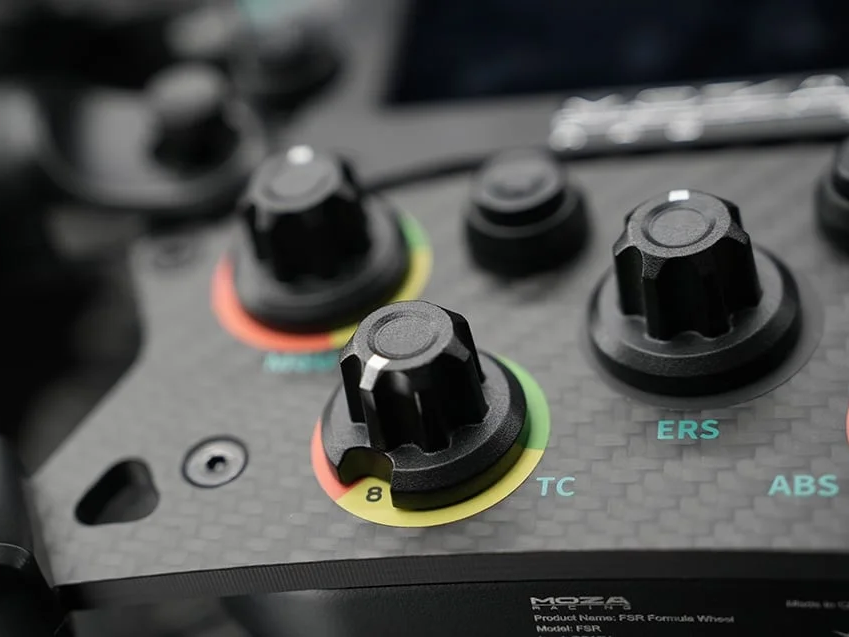 Moza Racing FSR V2 pierścienie enkoderów i diody LED sygnalizacyjne RGB