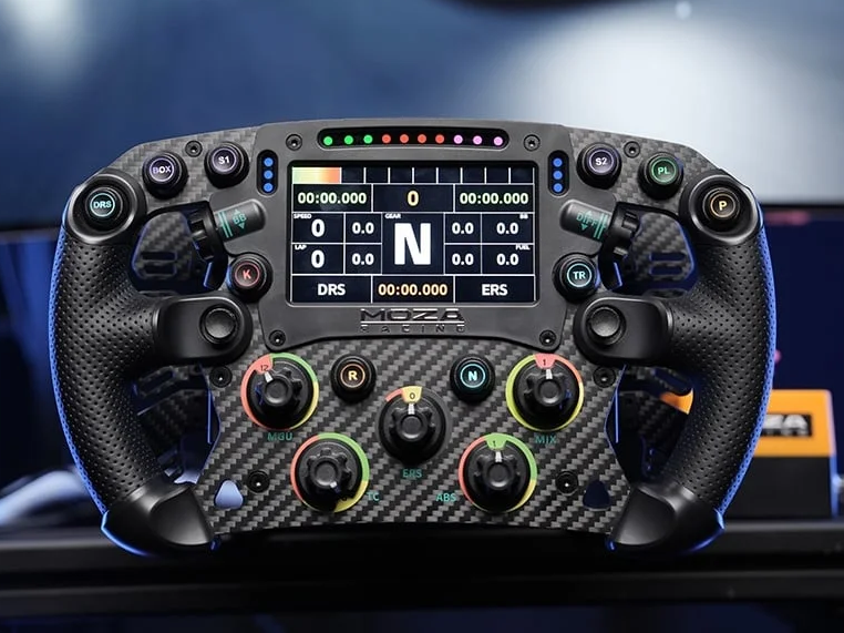 Moza Racing FSR V2 konfigurowalny interfejs wyświetlacza przez oprogramowanie Moza Pit House