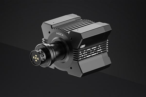 Baza kierownicy MOZA Racing R9 V3 Direct Drive 9 Nm na ciemnym tle