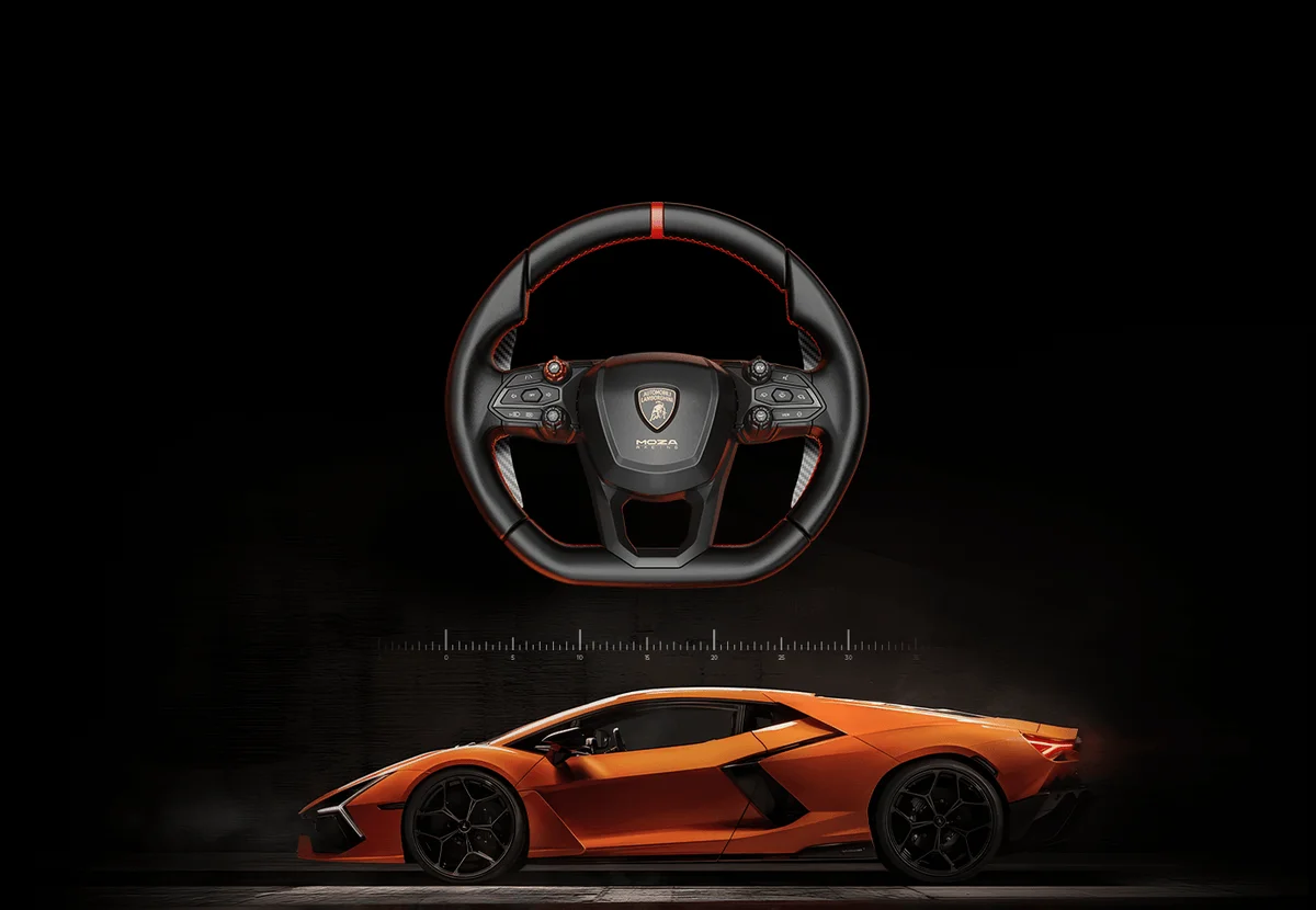 Licencjonowana replika kierownicy Lamborghini Revuelto od MOZA Racing