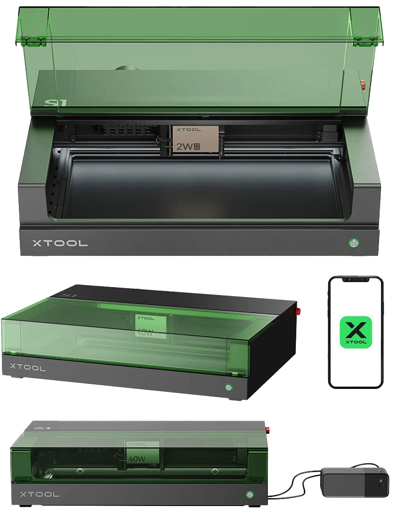 Grawerka laserowa 2w1 xTool S1 40W Basic czarna - najważniejsze cechy