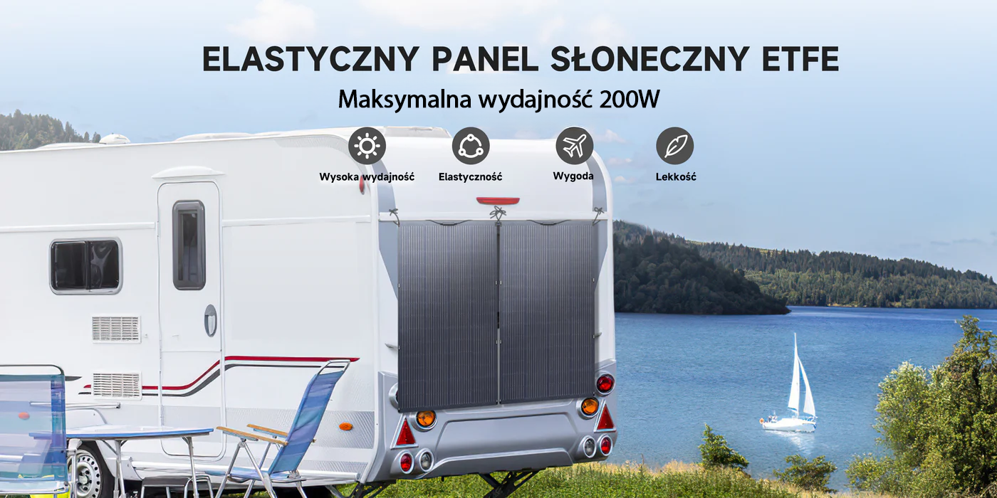 Elastyczny panel solarny do mobilnego zasilania