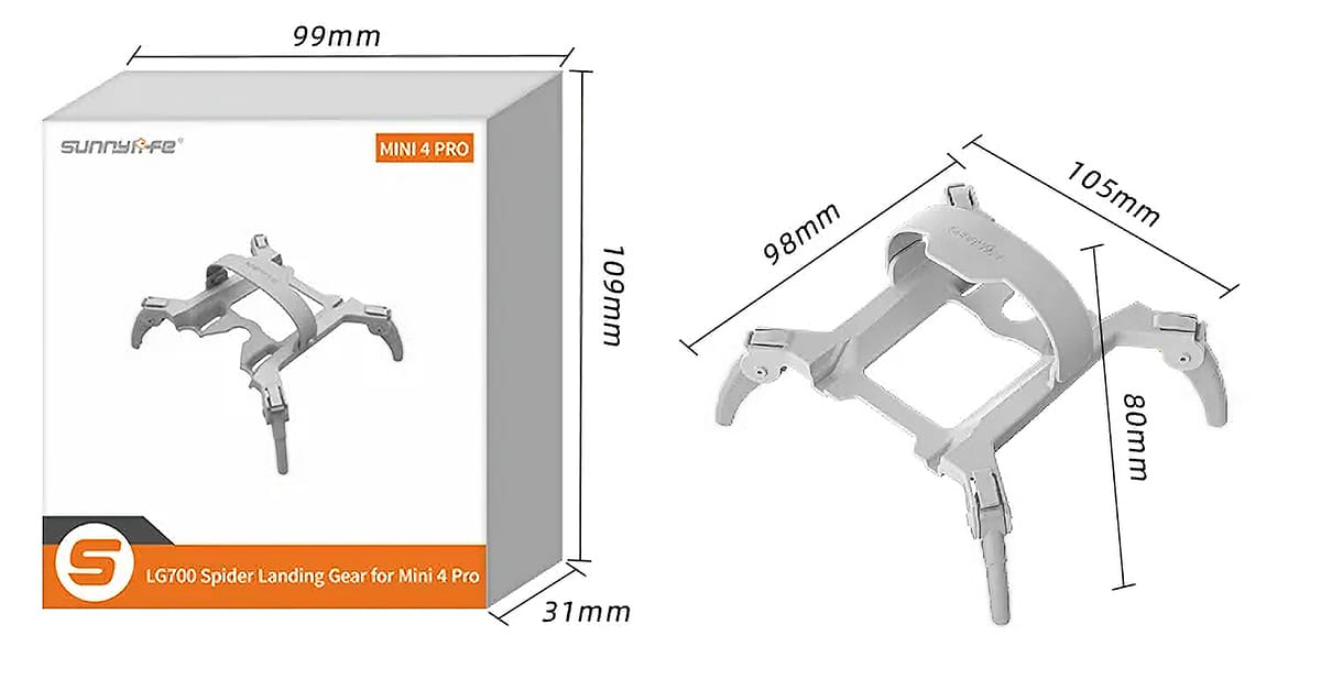 Podwyższenie podwozia Sunnylife do drona DJI Mini 4 Pro kolor szary