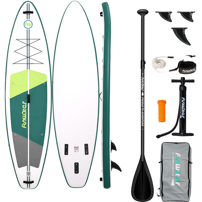Zielono-biała deska SUP FunWater SUPFW69A 335 cm