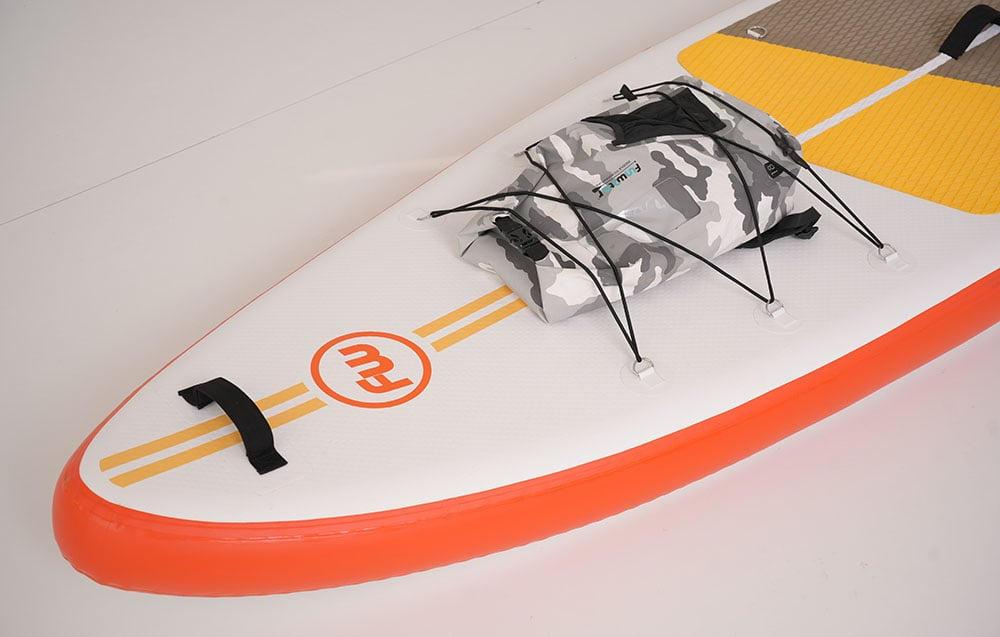 Linki bagażowe pomarańczowo-białej deski SUP FunWater SUPFW69B