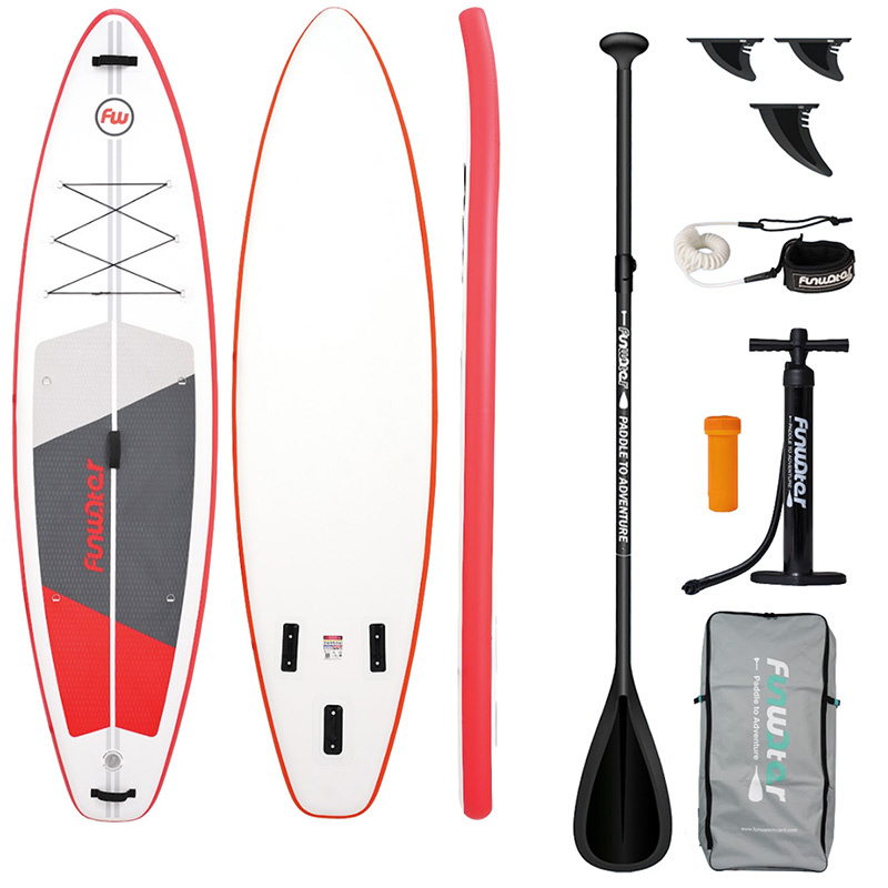 Czerwono-biała deska SUP FunWater SUPFW69C 335 cm