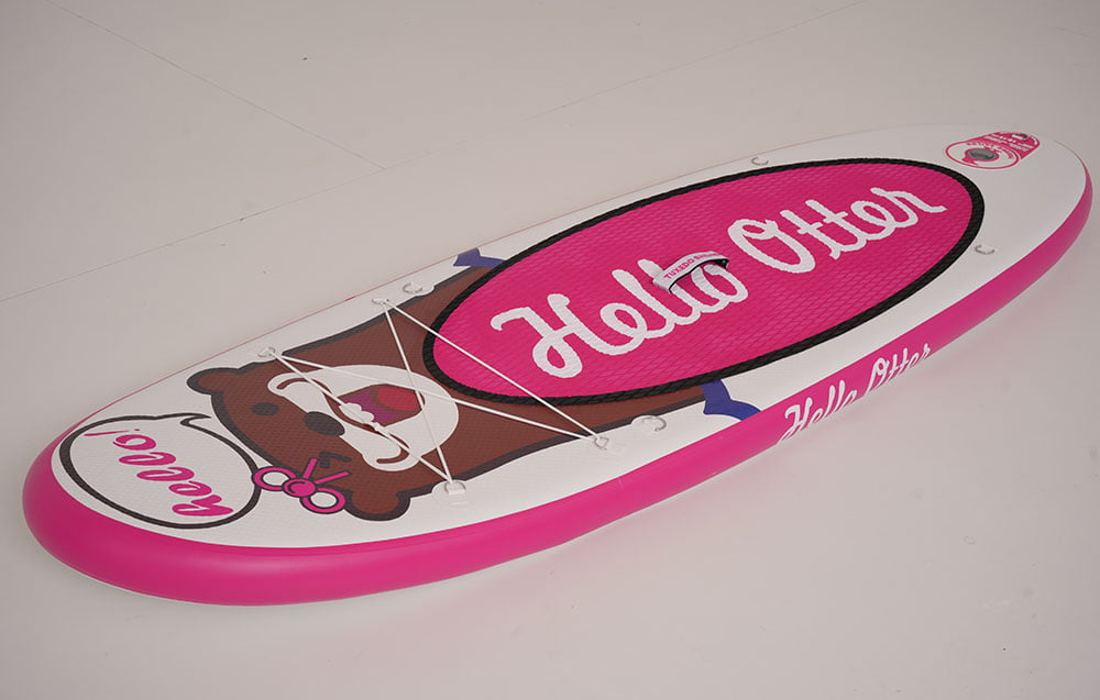Różowa deska SUP FunWater Tuxedo Sailor na jasnym tle