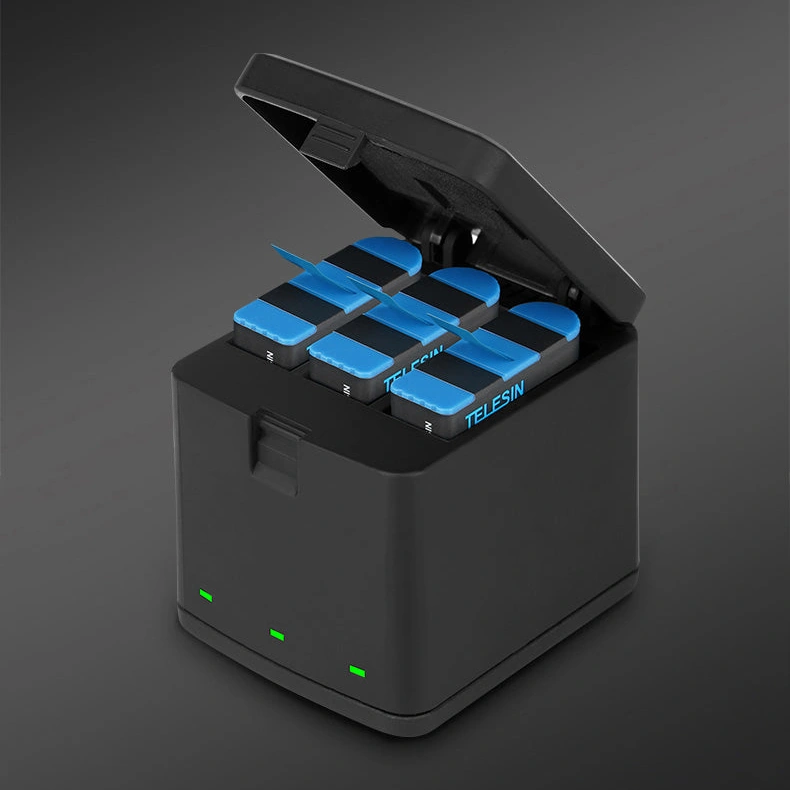Ładowarka trójkanałowa TELESIN + 2 akumulatory do GoPro Hero 8 / 7 / 6 / 5