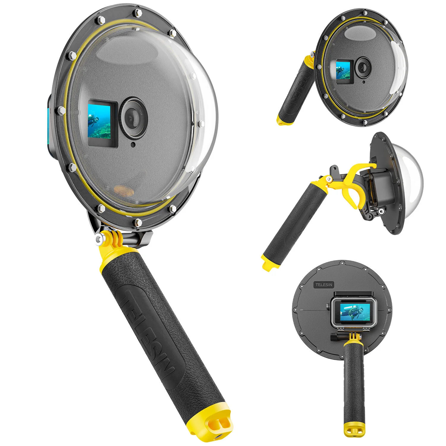 Obudowa podwodna Telesin Dome Port dla DJI Osmo Action 3/4