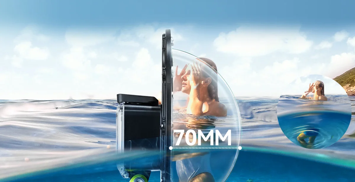 Obudowa podwodna Telesin Dome Port dla DJI Osmo Action 3/4