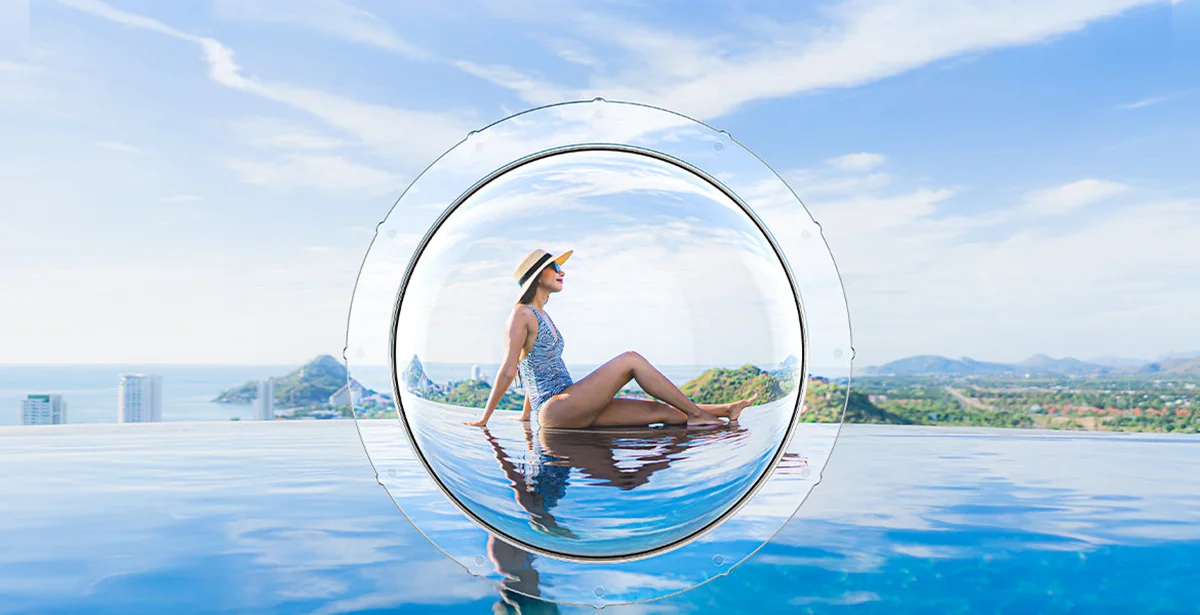 Obudowa podwodna Telesin Dome Port dla DJI Osmo Action 3/4