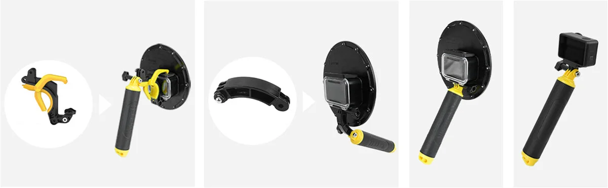 Obudowa podwodna Telesin Dome Port dla DJI Osmo Action 3/4