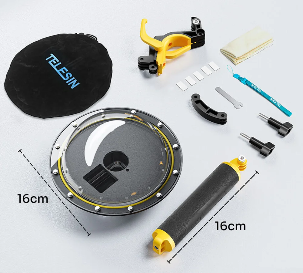 Obudowa podwodna Telesin Dome Port dla DJI Osmo Action 3/4