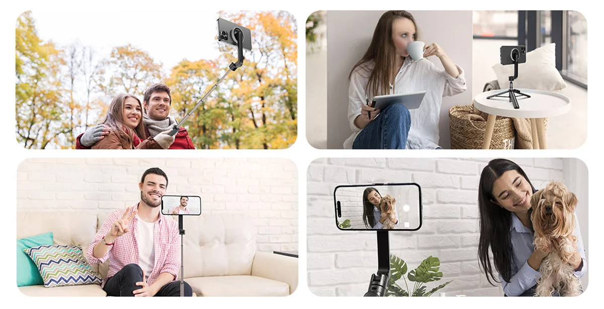 Magnetyczny selfie stick Telesin z pilotem do telefonu