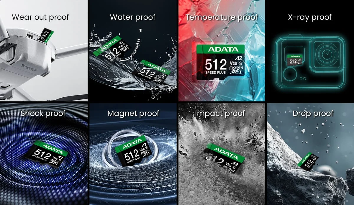 Odporna karta pamięci ADATA Speed Plus 128GB z ochroną danych