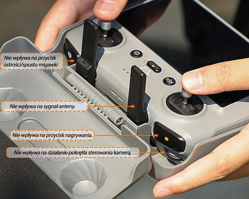 Precyzyjne dopasowanie do DJI RC 2 / RC 1 – pełna funkcjonalność kontrolera