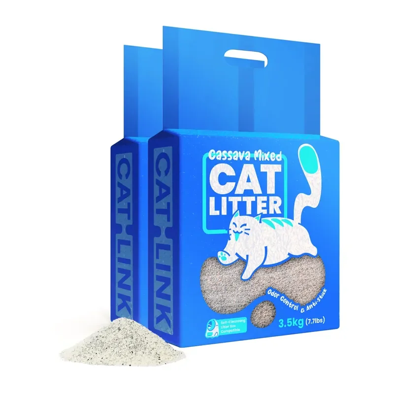 Żwirek dla kota CATLINK Cassava Mix w opakowaniu z boku